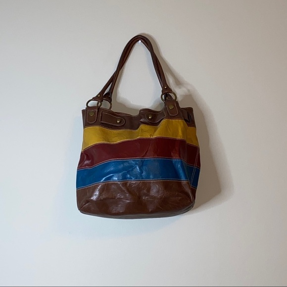 Axcess Liz Claiborne Color Block Boho Bag - Picture 1 of 15